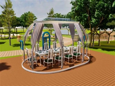 Tenda Kubah Gelembung Aluminium EllipseTransparan Untuk Tempat Acara